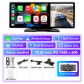 10/11.26 Inch Dash Cam 4K Car DVR Wireless Carplay & Android Auto GPS Navigation Video Recorder Dashboard Dual Lens Wifi FM AUX