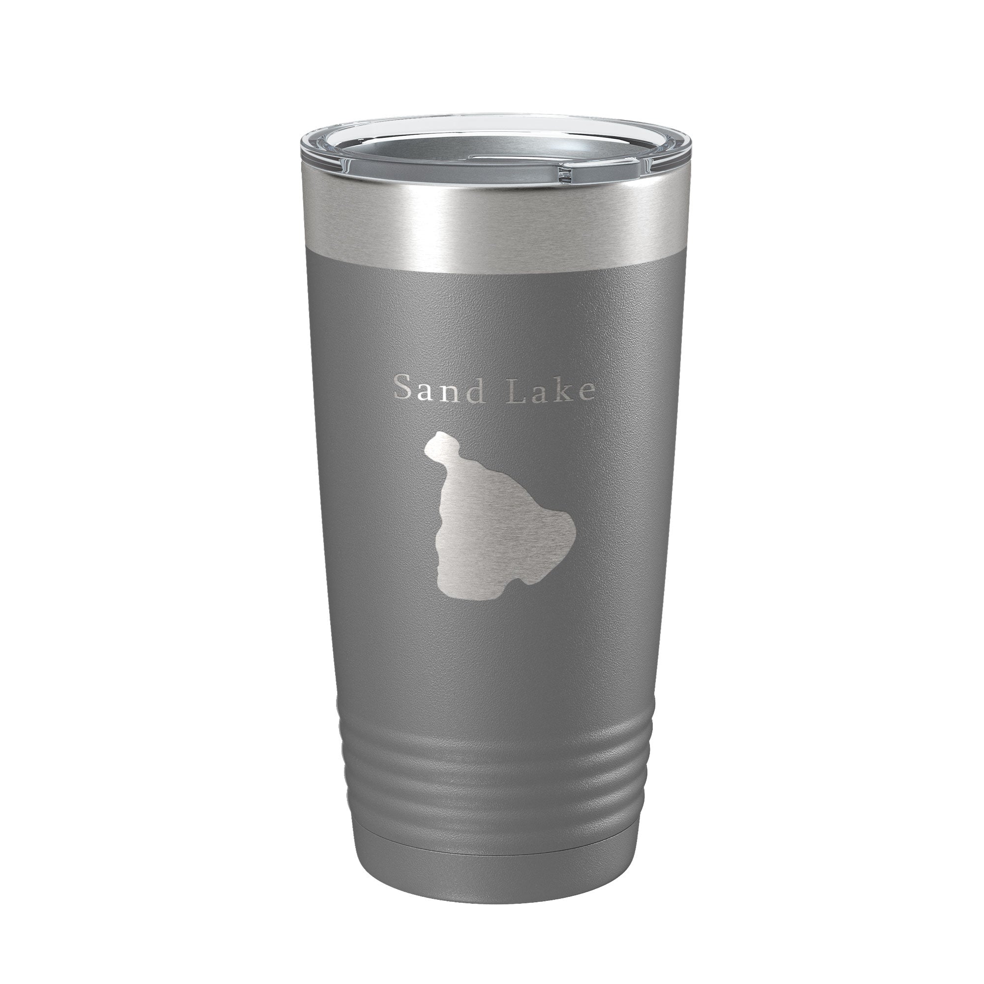 Sand Lake Map Tumbler Travel Mug Insulated Laser Engraved Coffee Cup Michigan 20 oz