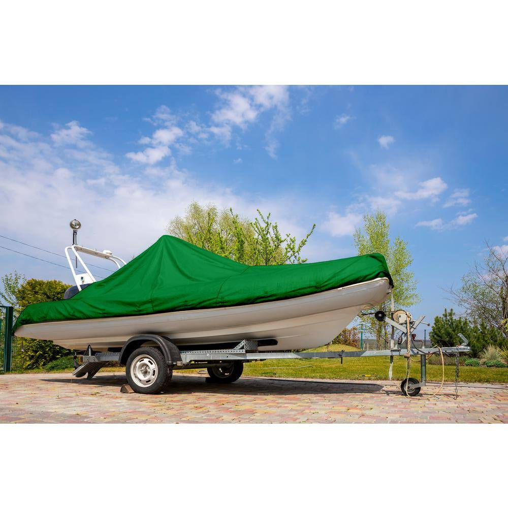 10 Ft. X 20 Ft. Multi-Purpose Green Poly Tarp Cover 8 Mil Thick Weave Material, Waterproof