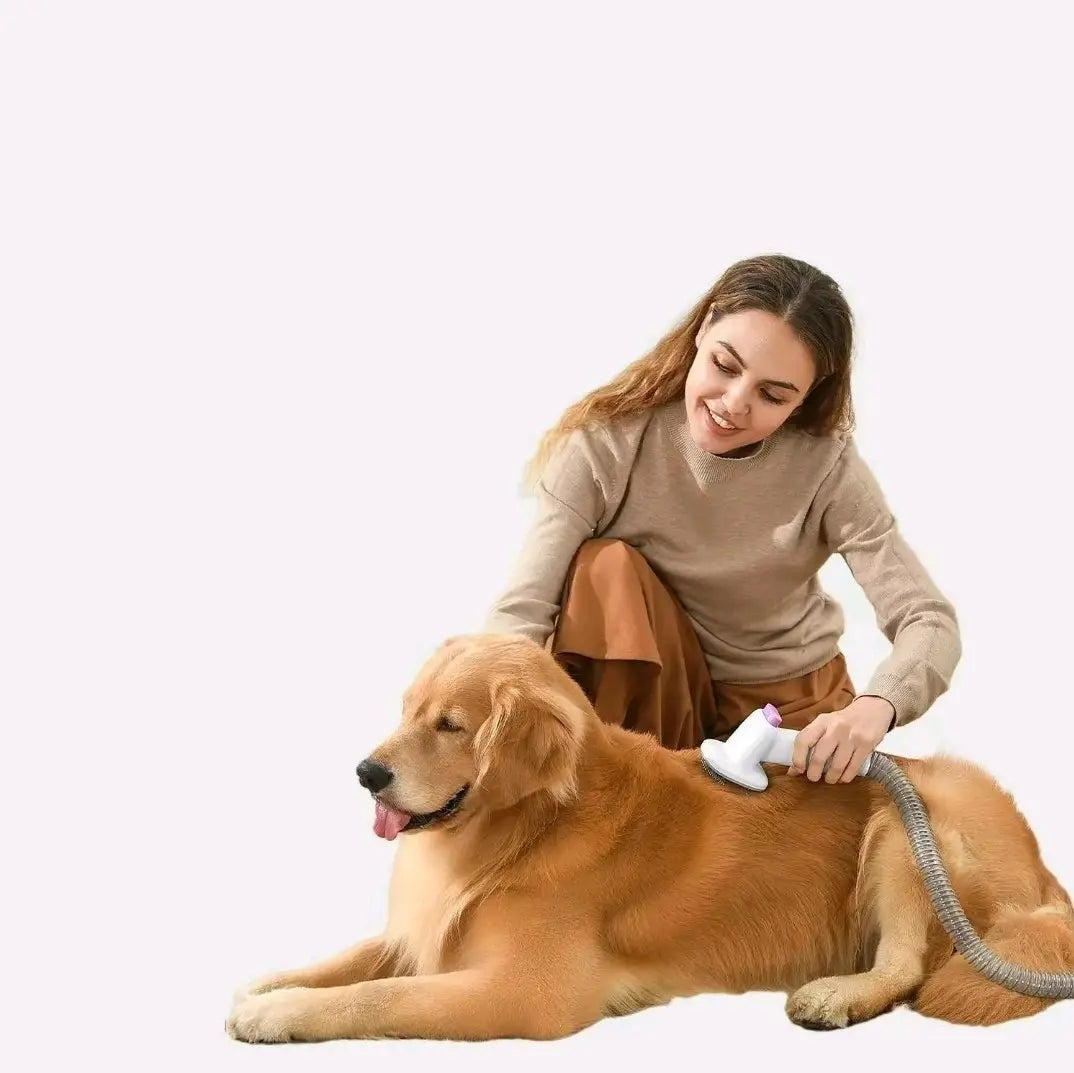 Geoorood Pet Grooming Vacuum and Brush System for Effective Shedding and Hair Removal for Dogs and Cats