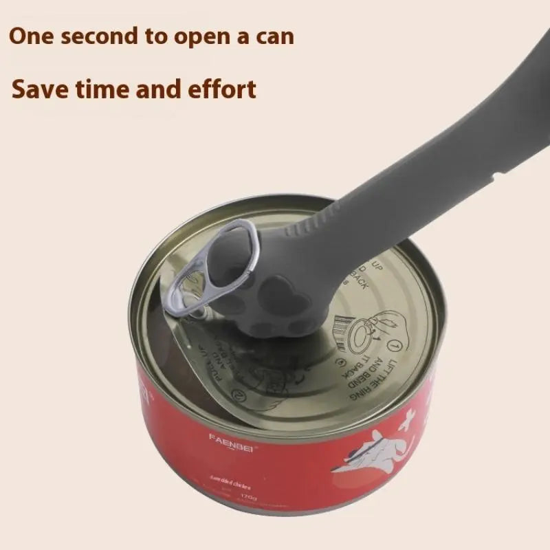Pet Can Food Feeder Spoon with Cover - 1 Count, Ideal for Dogs and Cats, Essential Pet Feeding Accessory