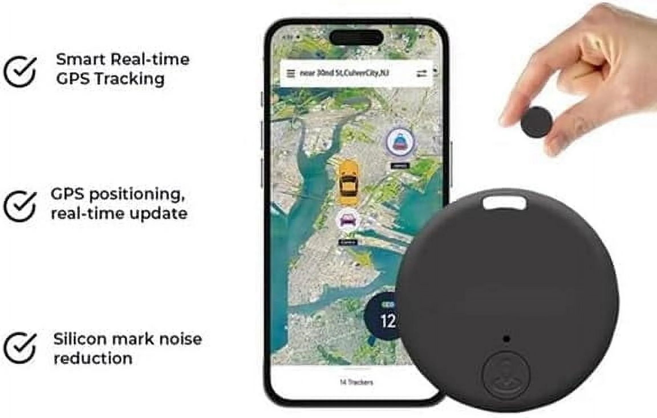 Easyfind Mini GPS Tracker for Vehicles, Mini Worldwide GPS Tracker, Car Locator Tracker, Car Vehicle Tracking Anti-Lost Locator for Tracking System
