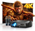 2550 ANSI Daytime Projector, 4K Smart Google TV Projector with Dual 35W Speakers Dolby Audio, Shorter Throw, Tof Autofocus, HDMI ARC, NFC Wifi 6 & Bluetooth 5.4 for Home/Outdoor Movie Nights, Gaming