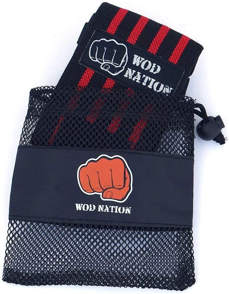 WOD Nation Wrist Wraps for Weightlifting & Strength Training – Professional Gym Straps W/Thumb Loop for Men & Women