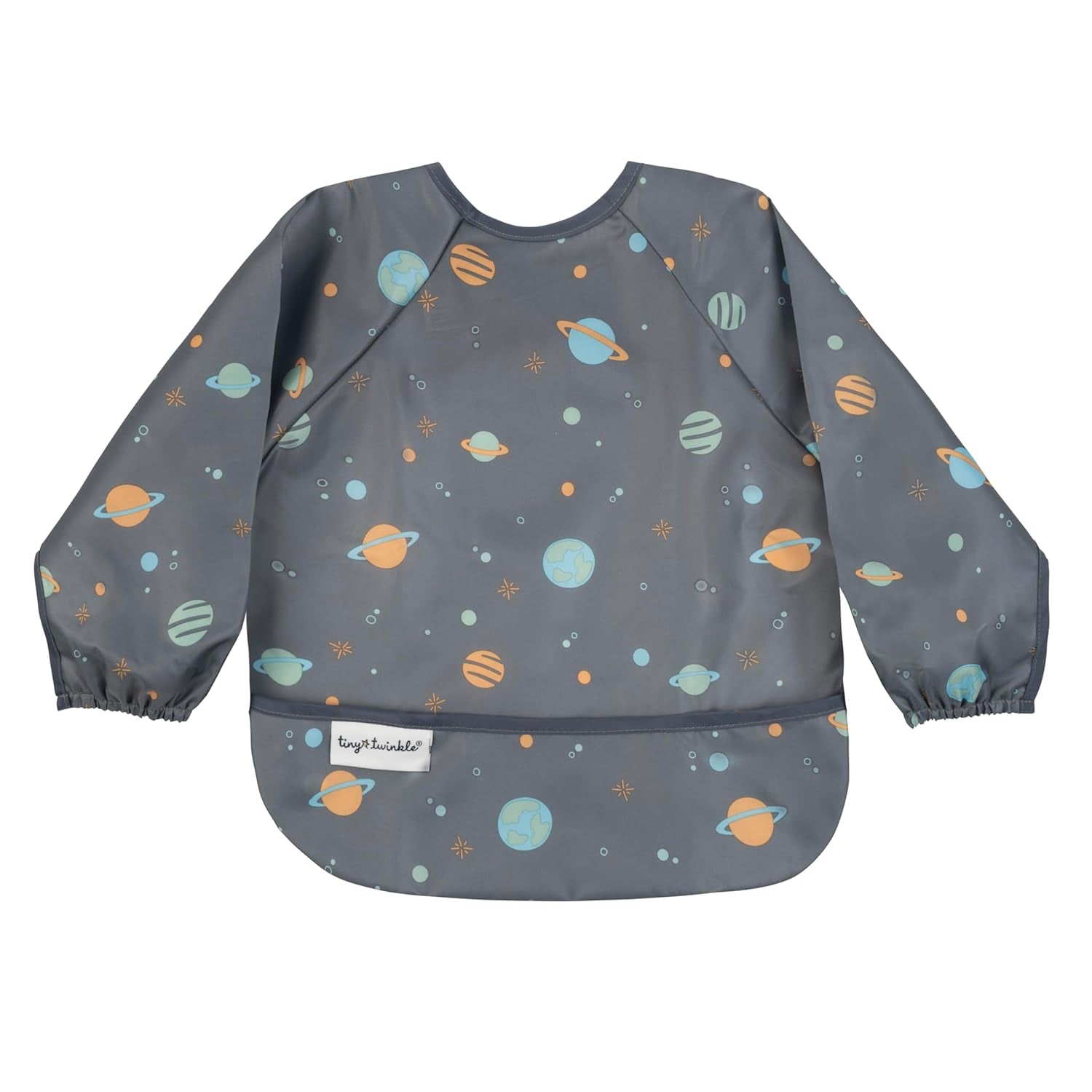 Tiny Twinkle Long Sleeve Bib for Babies & Toddlers | Waterproof Smock Bib for Eating | Machine Washable & Mess-Proof Feeding Essentials | Newborn Shower Gift (Dinosaur, 2-4Y)