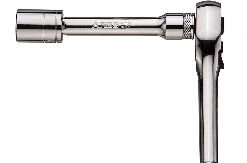 ARES 71270 Premium 10-Piece Socket Accessory Set - Durable Chrome Vanadium Steel with Mirror Finish - Includes Essential Adapters, Extensions, and Universal Joints