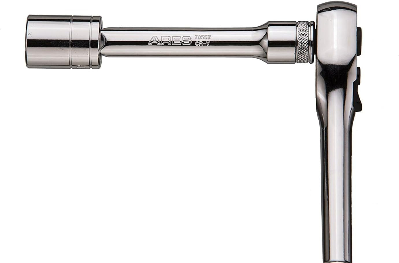 ARES 71270 Premium 10-Piece Socket Accessory Set - Durable Chrome Vanadium Steel with Mirror Finish - Includes Essential Adapters, Extensions, and Universal Joints