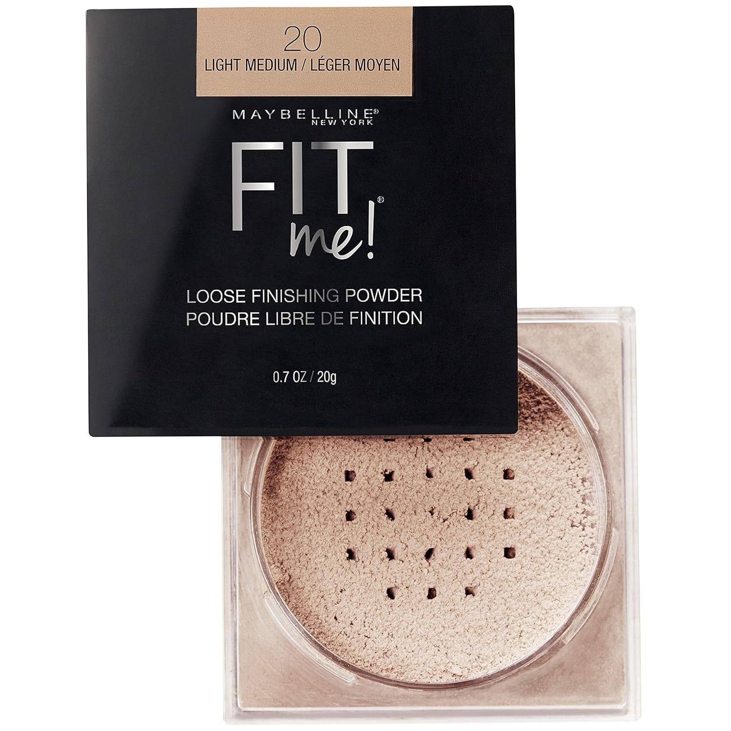Maybelline Fit Me Loose Setting Powder - Lightweight Face Makeup & Finishing Powder in Light Medium - Flawless Finish, 1 Count