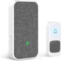 Wireless Doorbell, Remote Door Bell Ringer Wireless Long Range 1300FT with Fabric Finish, Coolqiya Portable Wireless Door Bells with 2Pcs Plug-In Doorbell Chime and 2Pcs Waterproof Ringer Button