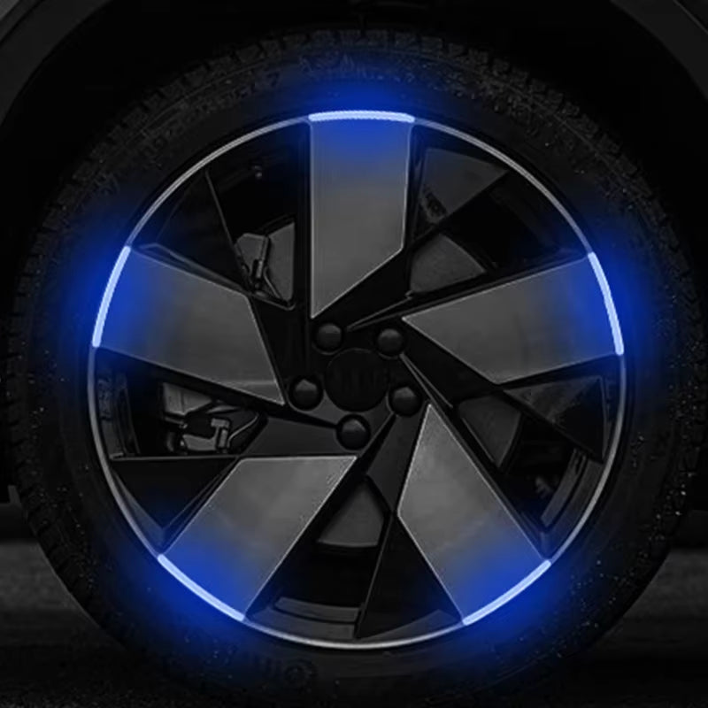 20Pcs Car Wheel Hub Reflective Sticker Tire Rim Reflective Strips Luminous for Night Driving Car Bike Motorcycle Wheel Sticker