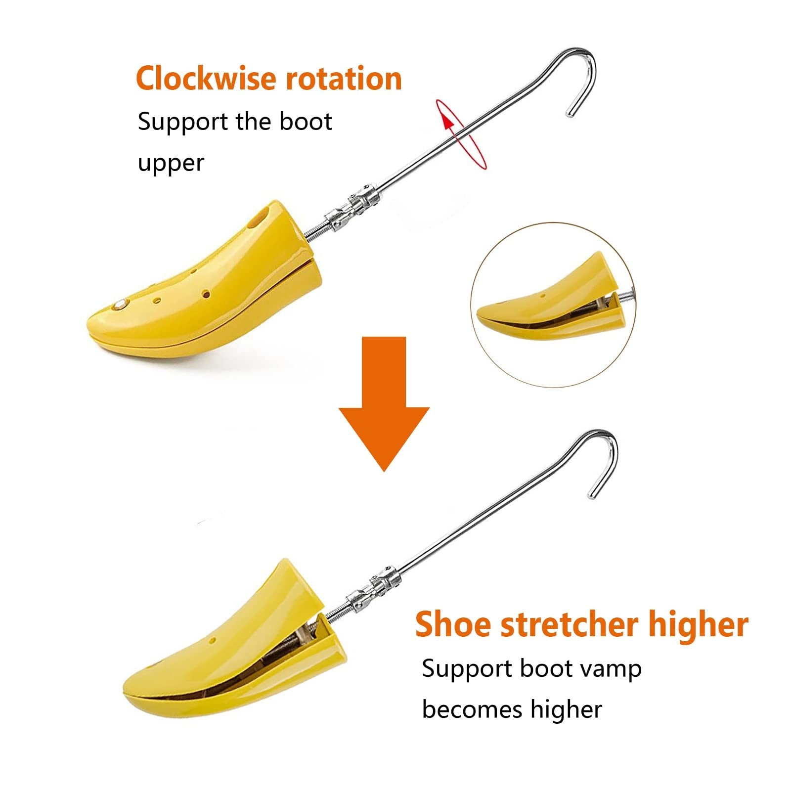 Adjustable Shoe Instep Stretcher and Higher Vamp Boot Trees