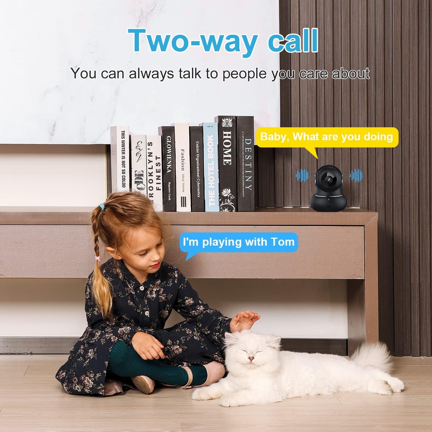 Litokam 2K Indoor Camera, 360 Pan/Tilt Home Security Cameras with Motion Detection, Pet Cam with Phone App, Baby Monitor with Night Version, Wifi Camaras, Two Way Audio, Work with Alexa, 2 Pack