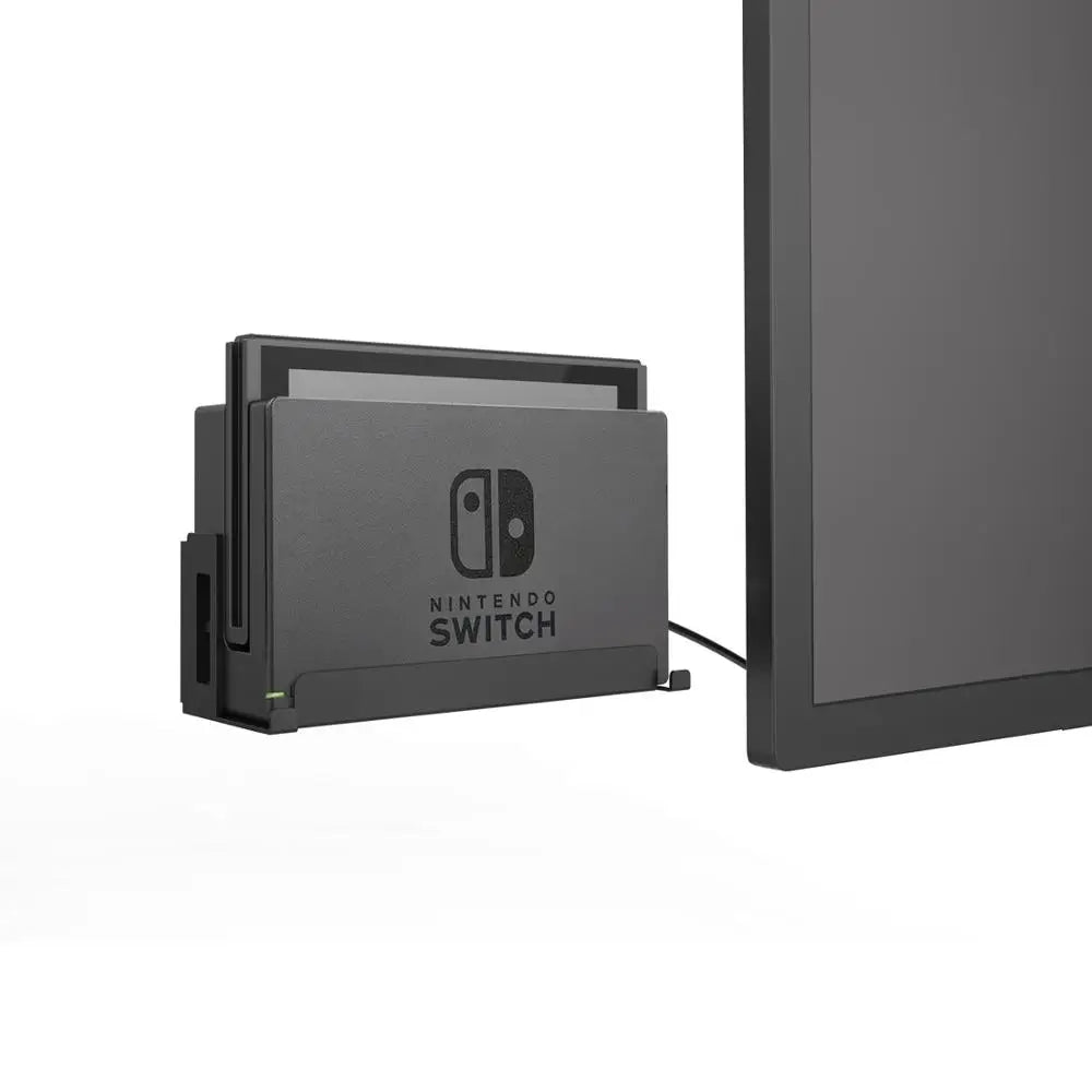Monzlteck Wall Mount for Nintendo Switch Original and OLED - Gaming Accessories Dock Holder, Metal, Suitable for Placement Near or Behind TV