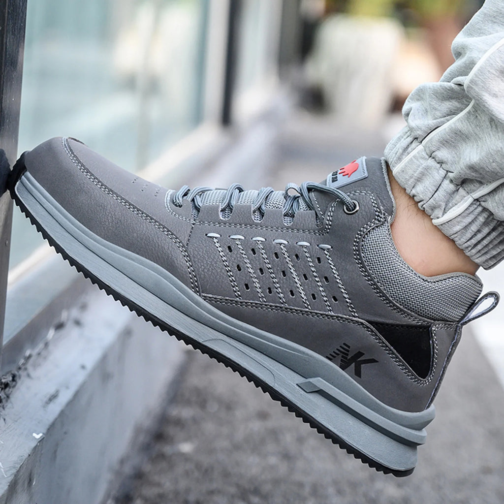 Composite Toe Safety Shoes for Men Women Lightweight Work Sneakers Leather Industrial Boots