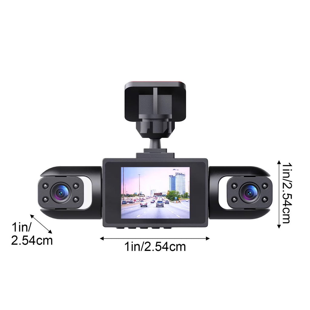 4-Channel 1080P Car Dash Cam with Front Rear inside Camera, Parking Mode Loop Recording G-Sensor for Vehicle Security Surveillance System