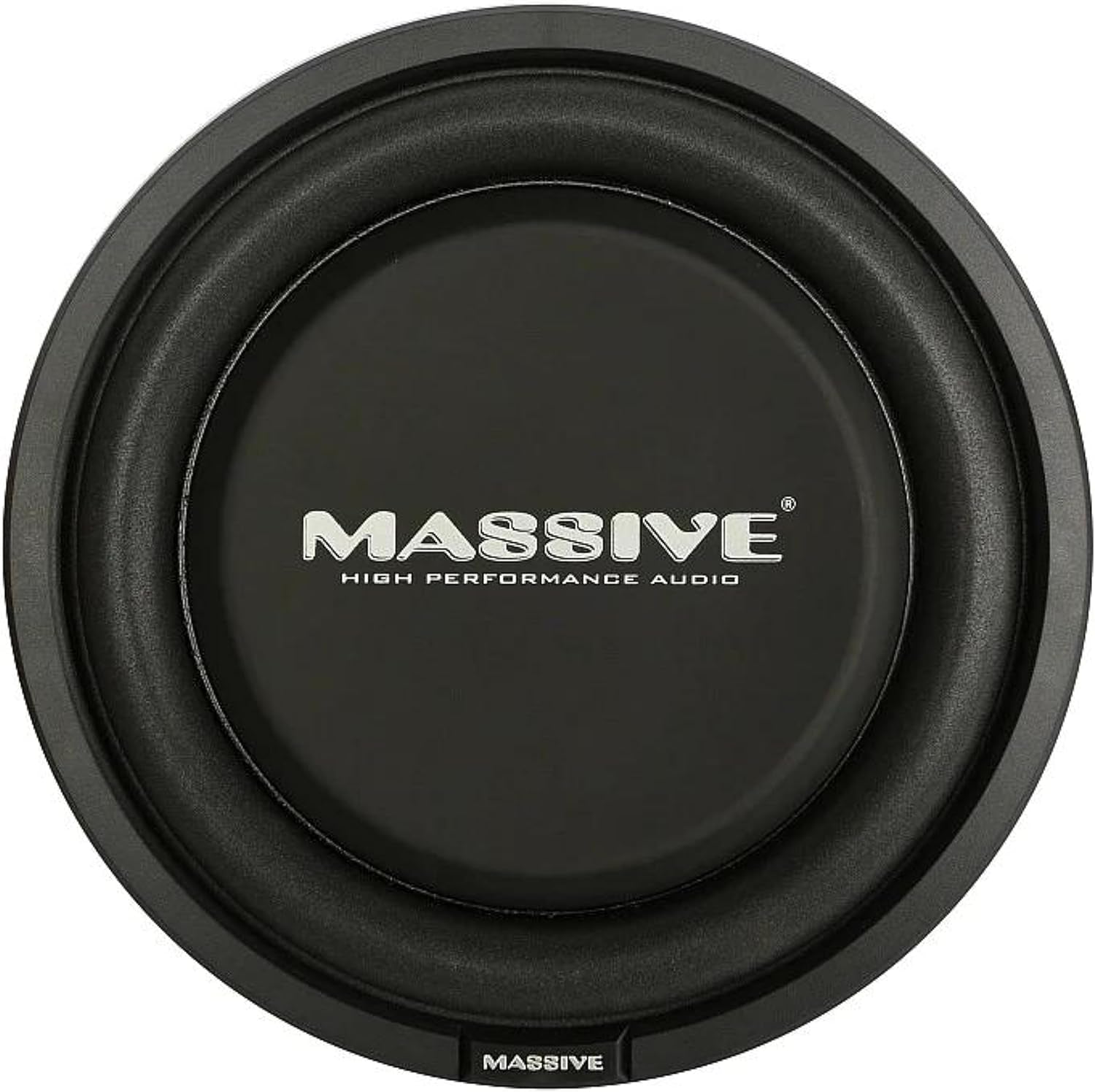 Massive Audio UFO10V2 10” Slim Subwoofer | 600W Max, 300W RMS, Dual 4 Ohm, Shallow Mount Design, Powerful Low-Profile Woofer for Tight Spaces & Deep Bass Car Audio Systems