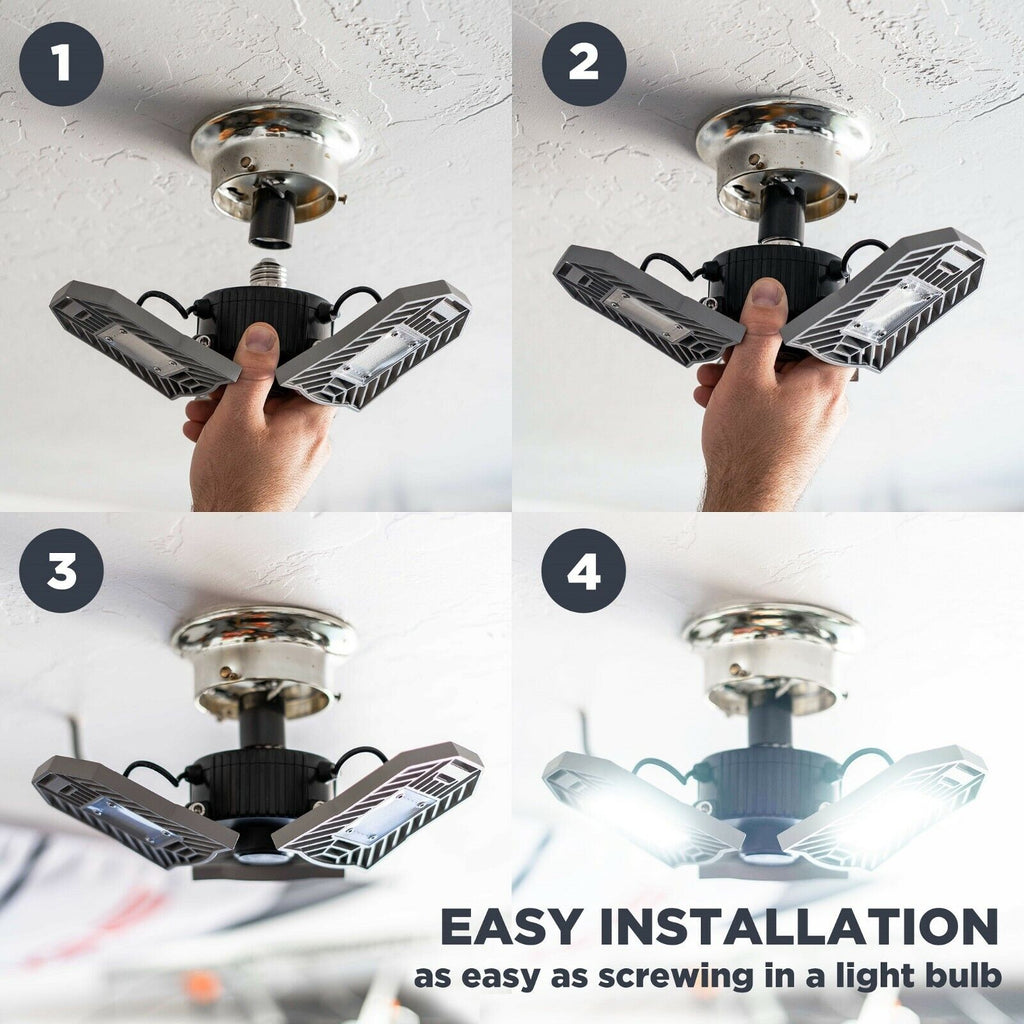 LED Adjustable Garage and Basement Lighting Solution