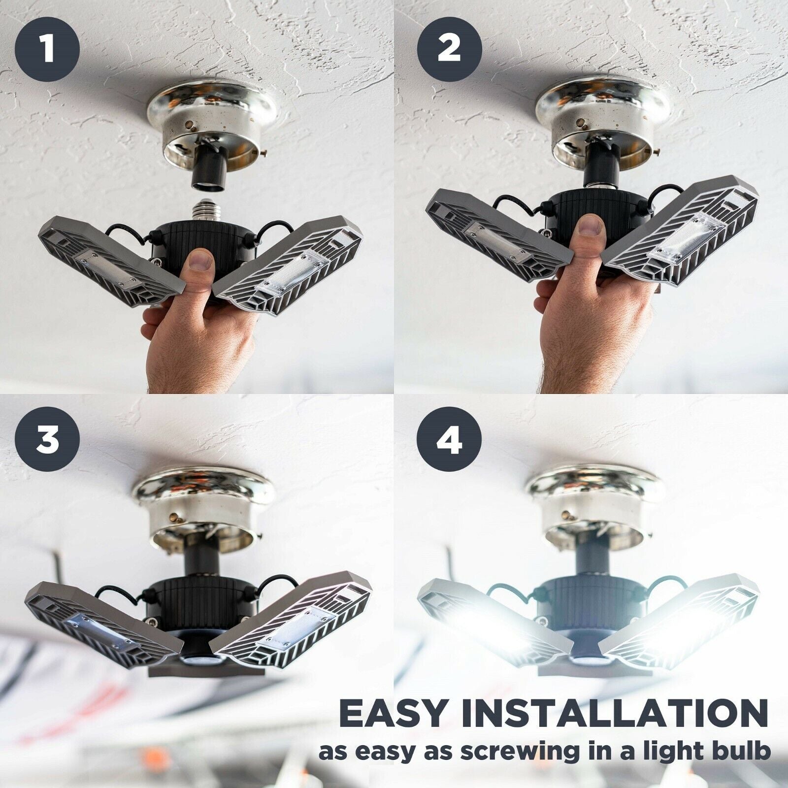 LED Adjustable Garage and Basement Lighting Solution