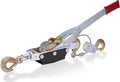 Drixet 4 Ton Come Along Winch - Heavy Duty Power Puller Hand Winch with Cable, Pulley, and Dual Gears Ratchet System for Effortless Pulling (3 Hooks)