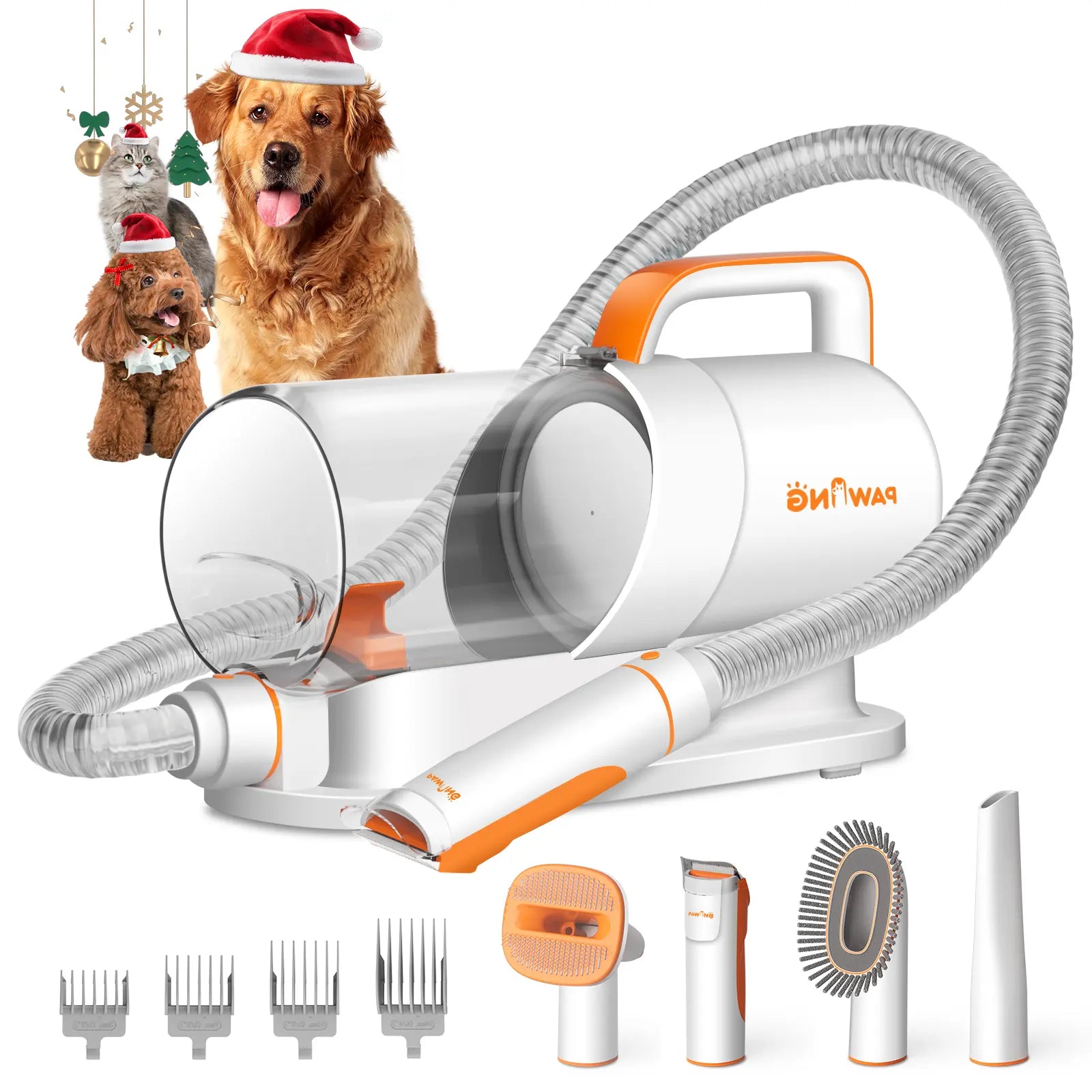 PAWING Professional Grooming Vacuum and 5-in-1 Pet Grooming Kit for Dogs and Cats