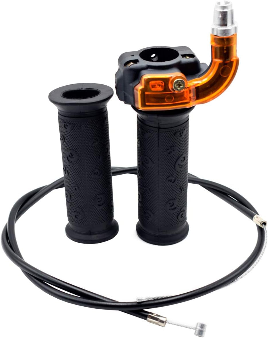 7/8" 22Mm Twist Throttle Accelerator Grip and 39" Throttle Cable for 47Cc-49Cc 2-Stroke 4 Wheeler Quad Trail Bike Mini Pit Dirt ATV Quad Pocket Motorized Bike Parts