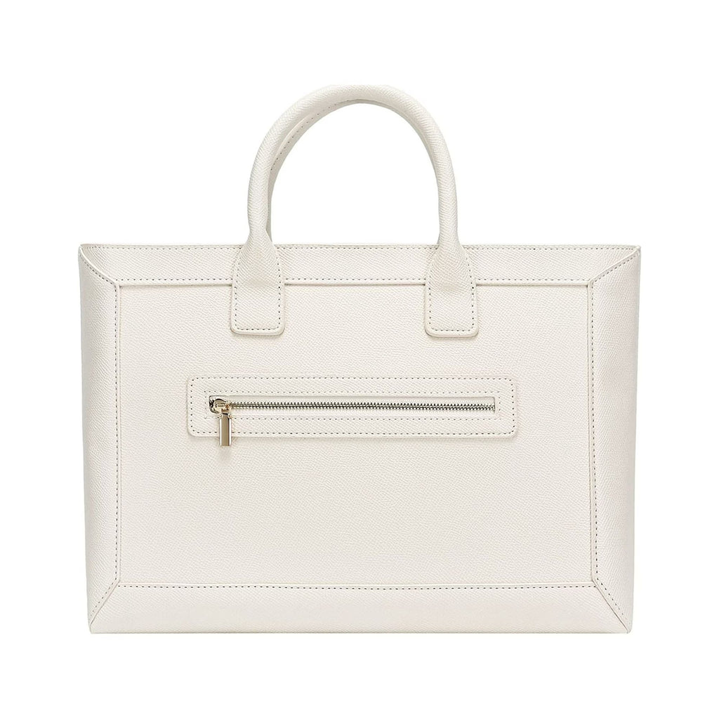 Daisy Rose Tote Shoulder Bag with Front Zipper - PU Vegan Leather