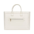 Daisy Rose Tote Shoulder Bag with Front Zipper - PU Vegan Leather