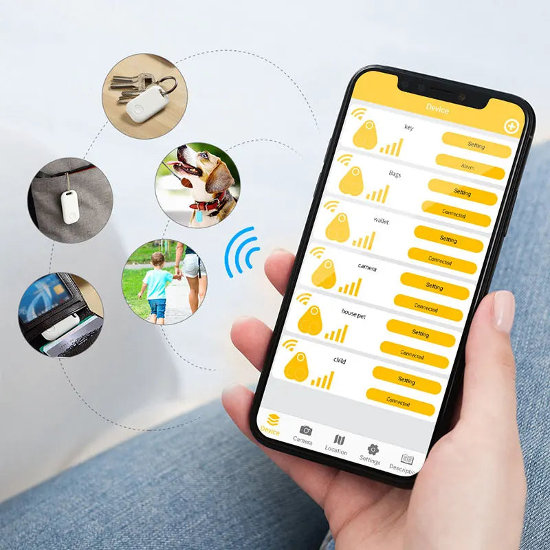 Mini GPS Tracker for Kid Dog Pets Key Finder Bluetooth Anti-Lost Alarm Smart Wireless Child Bag Wallet Finder Locator