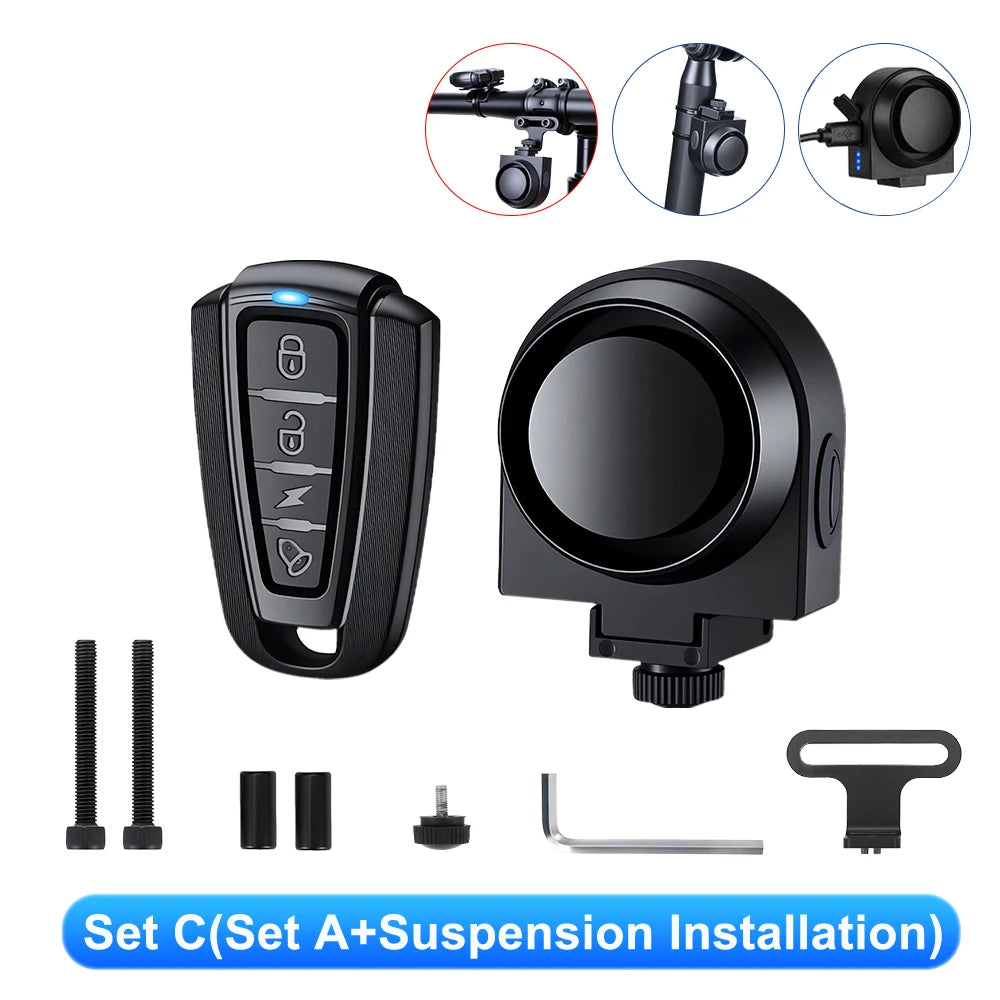 Ultimate Wireless Anti-Theft Bicycle Vibration Alarm - USB Rechargeable with Remote Control Security System