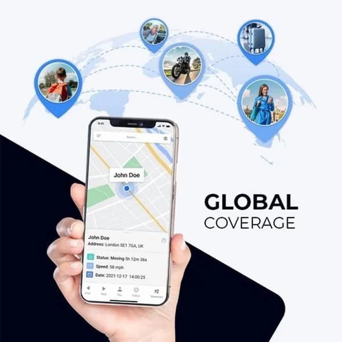 Easyfind Mini GPS Tracker for Vehicles, Mini Worldwide GPS Tracker, Car Locator Tracker, Car Vehicle Tracking Anti-Lost Locator for Tracking System