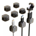 Black Crystal 9-Pack Magnetic Cable Clips, Adjustable Cord Holder for under Desk Cable Management for Home Office Desk