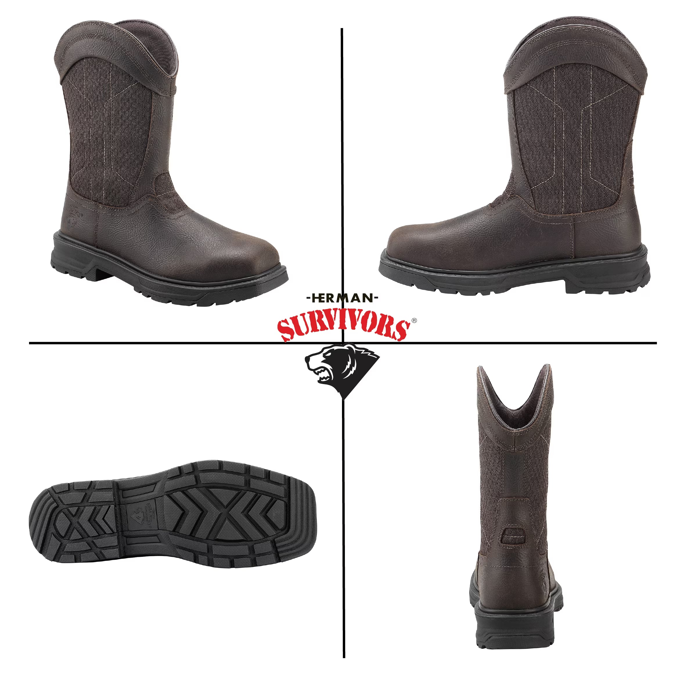 Men'S Granite Pull on Steel Toe Work Boots