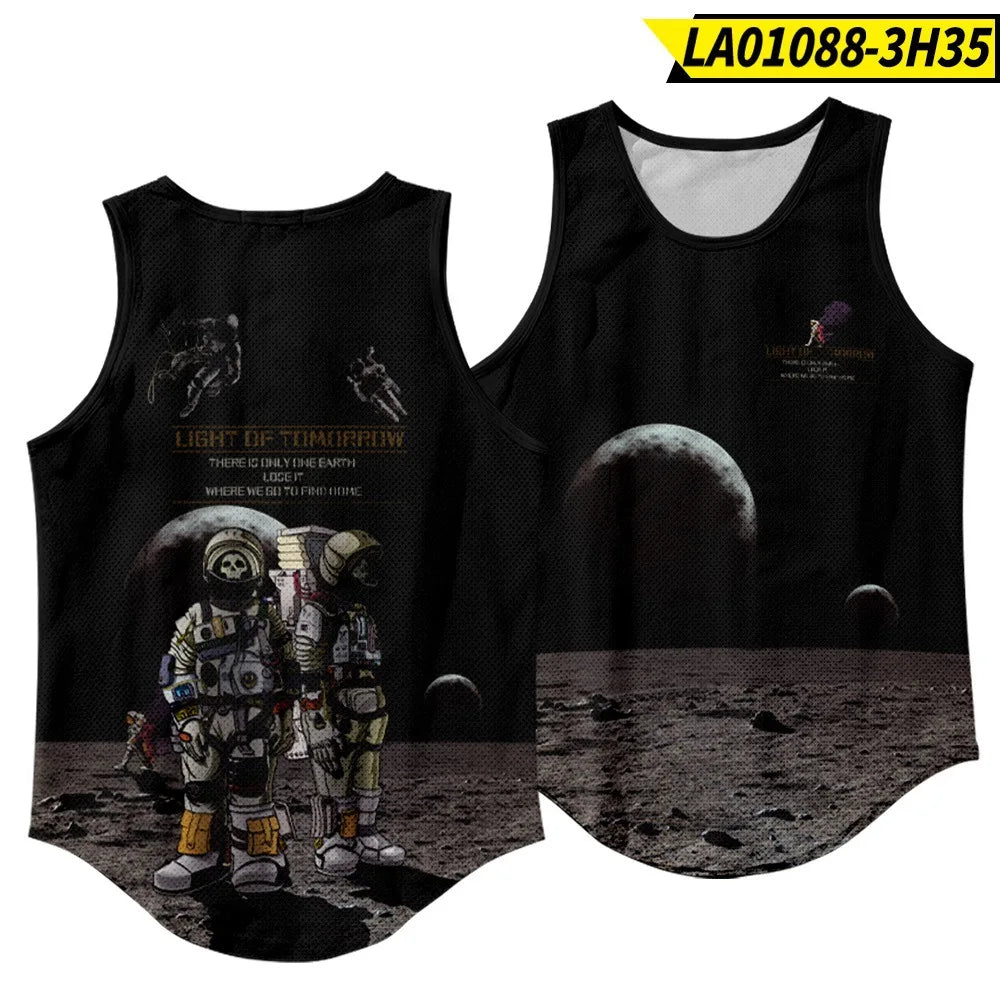 Men'S Fashion Sleeveless Black Tiger Print Tank Top Vest Fitness Bodybuilding Muscle Undershirt Gym Sportwear