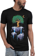 INTO the AM Infinite Falls Mens Graphic Tee - Cool Novelty Design Crewneck T Shirts for Guys (Black, 4X-Large)