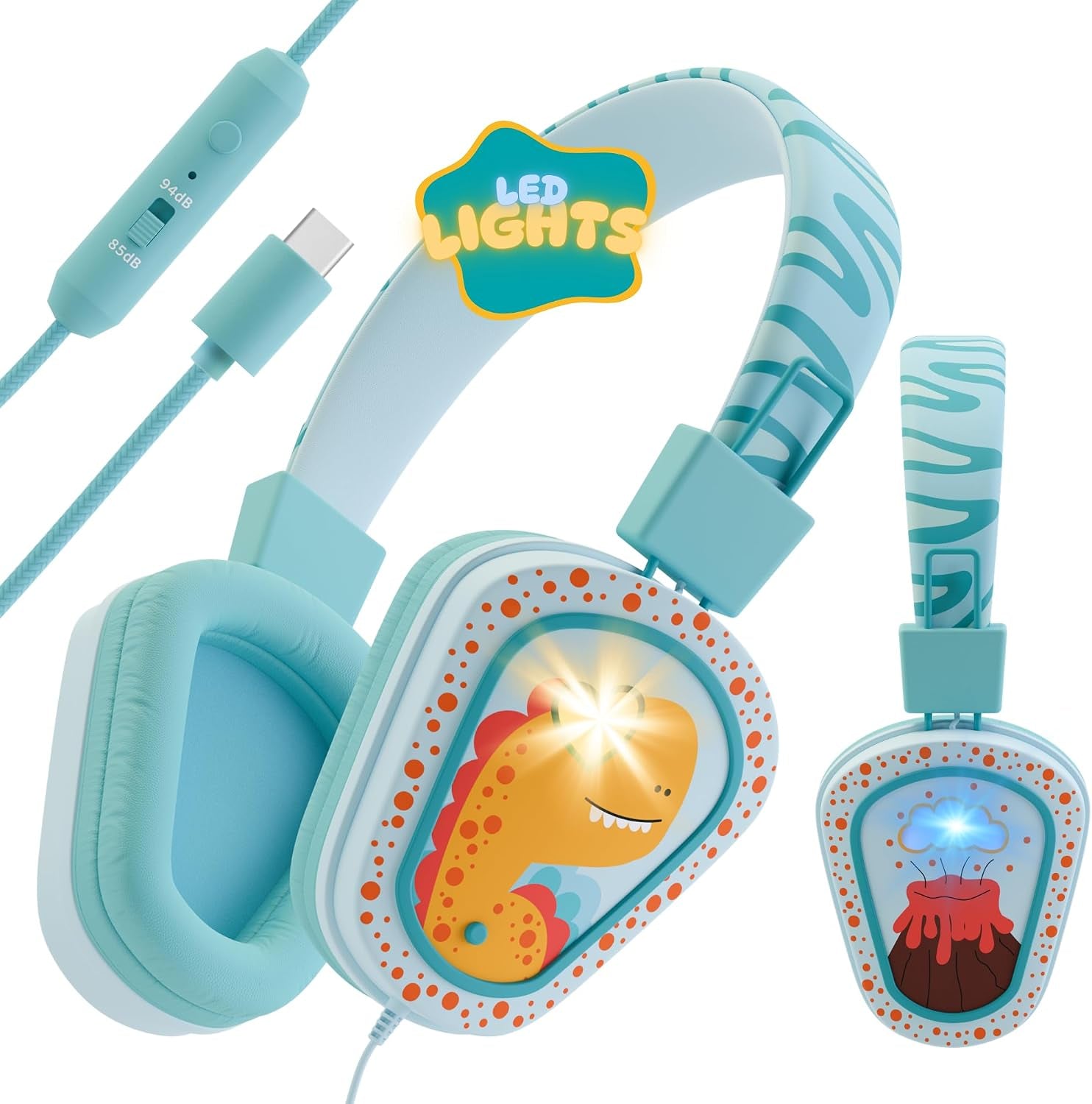 Kidrox Wired Toddler Headphones for 1-7 Years Old — 85Db Volume Limited Baby Headphones for Plane and Car Travel — Children Headset for Airplane, Ipad and Tablet, Kids Headphone with Cord for Children
