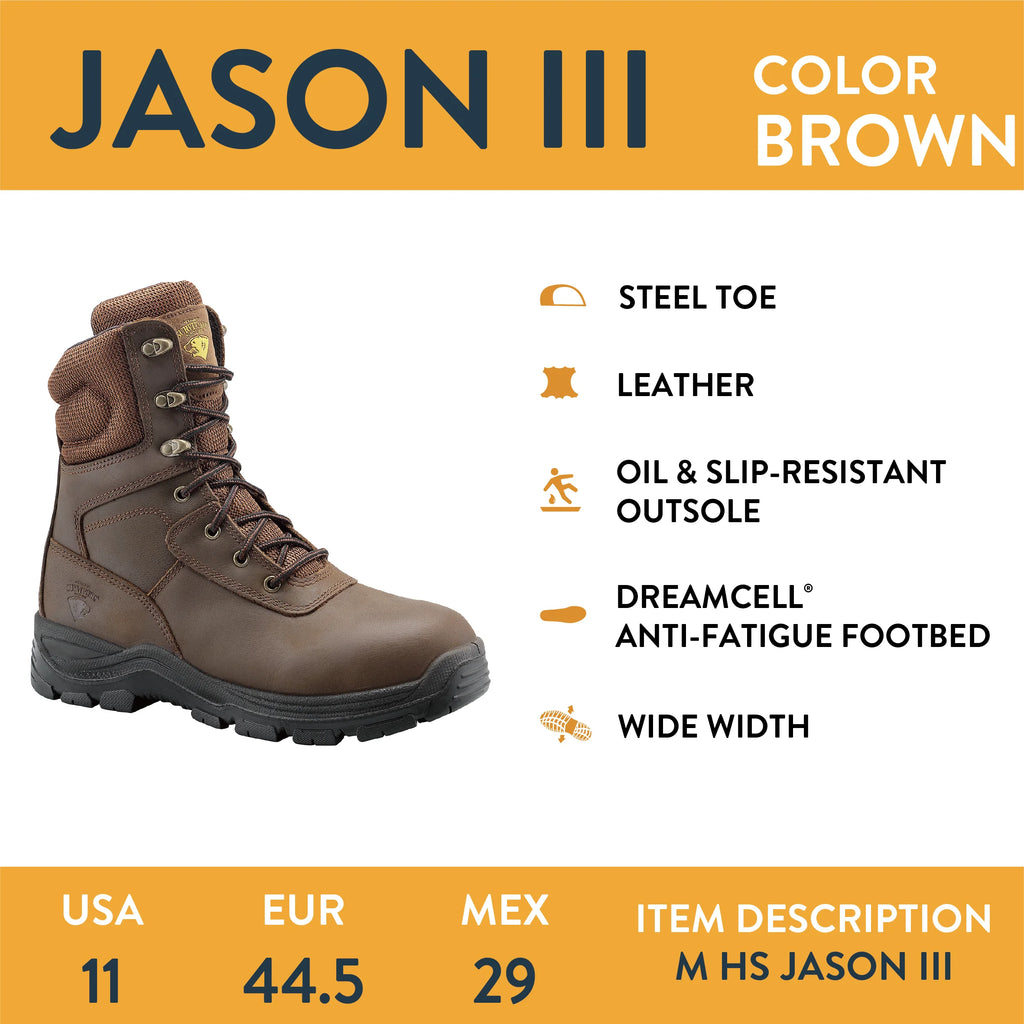 Men'S Jason III 8" Steel Toe Work Boot