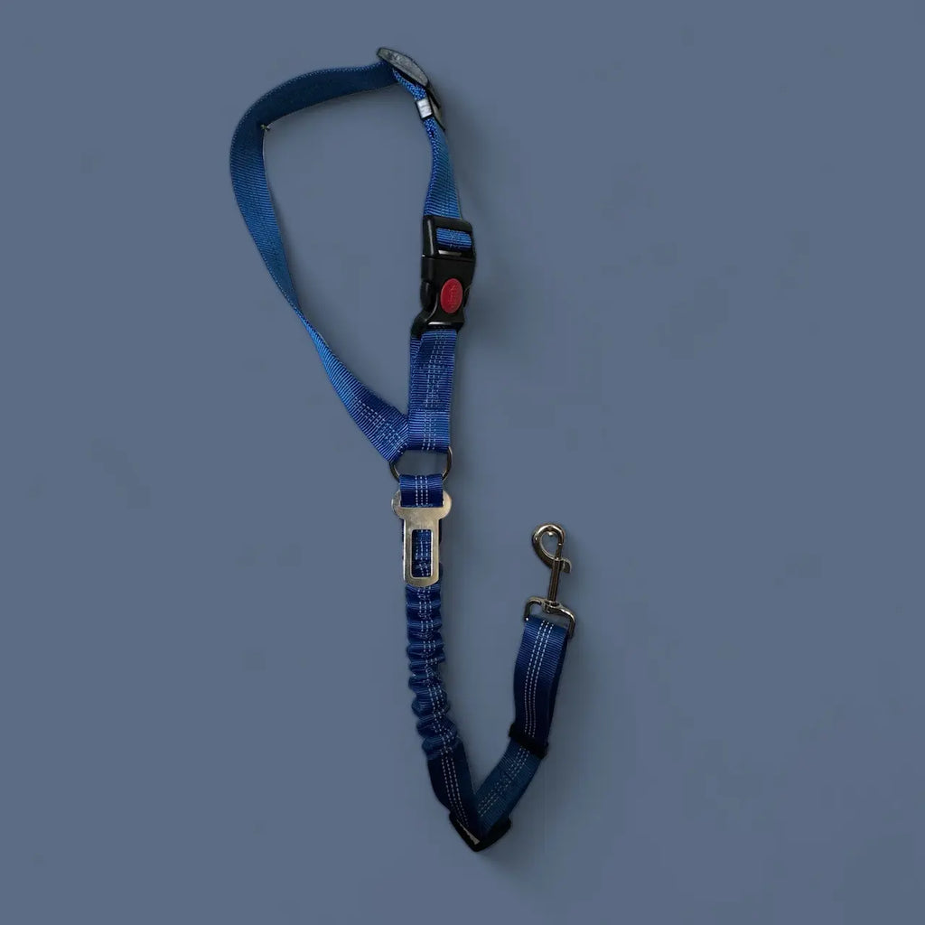 2-Pack Adjustable Dog Seat Belt Headrest Clip with 3-in-1 Harness Buckle and Leash - Reflective Car Harness Pet Supplies