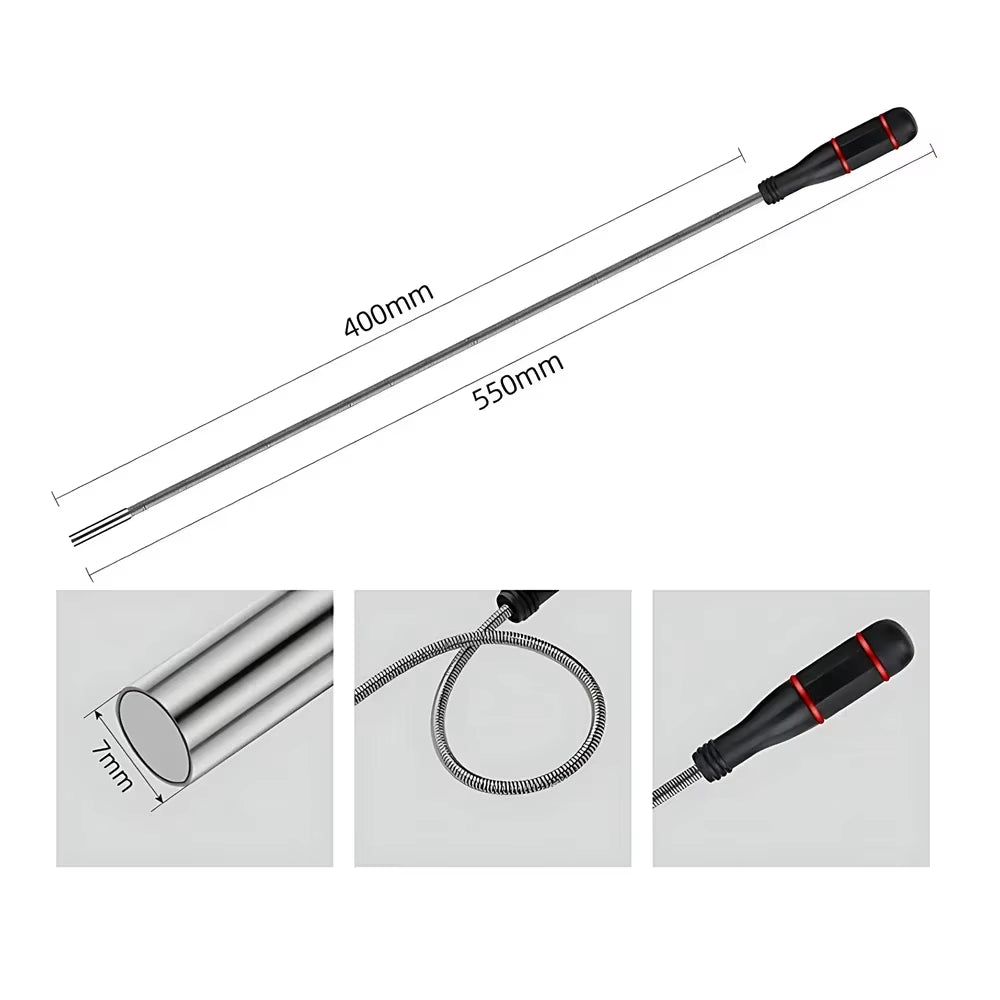 Car Mechanical Repair Tools Adjustable Angle View Pen Automotive Telescopic Detection Lens Mirrors Magnet Attractor