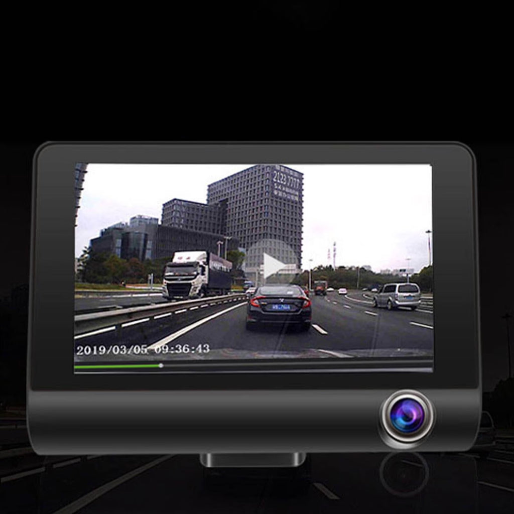 ACDANC Dash Cam Front and Rear,4 Inch Three Lens Dash Camera for Cars,Hd Night Vision Dash Cam Front