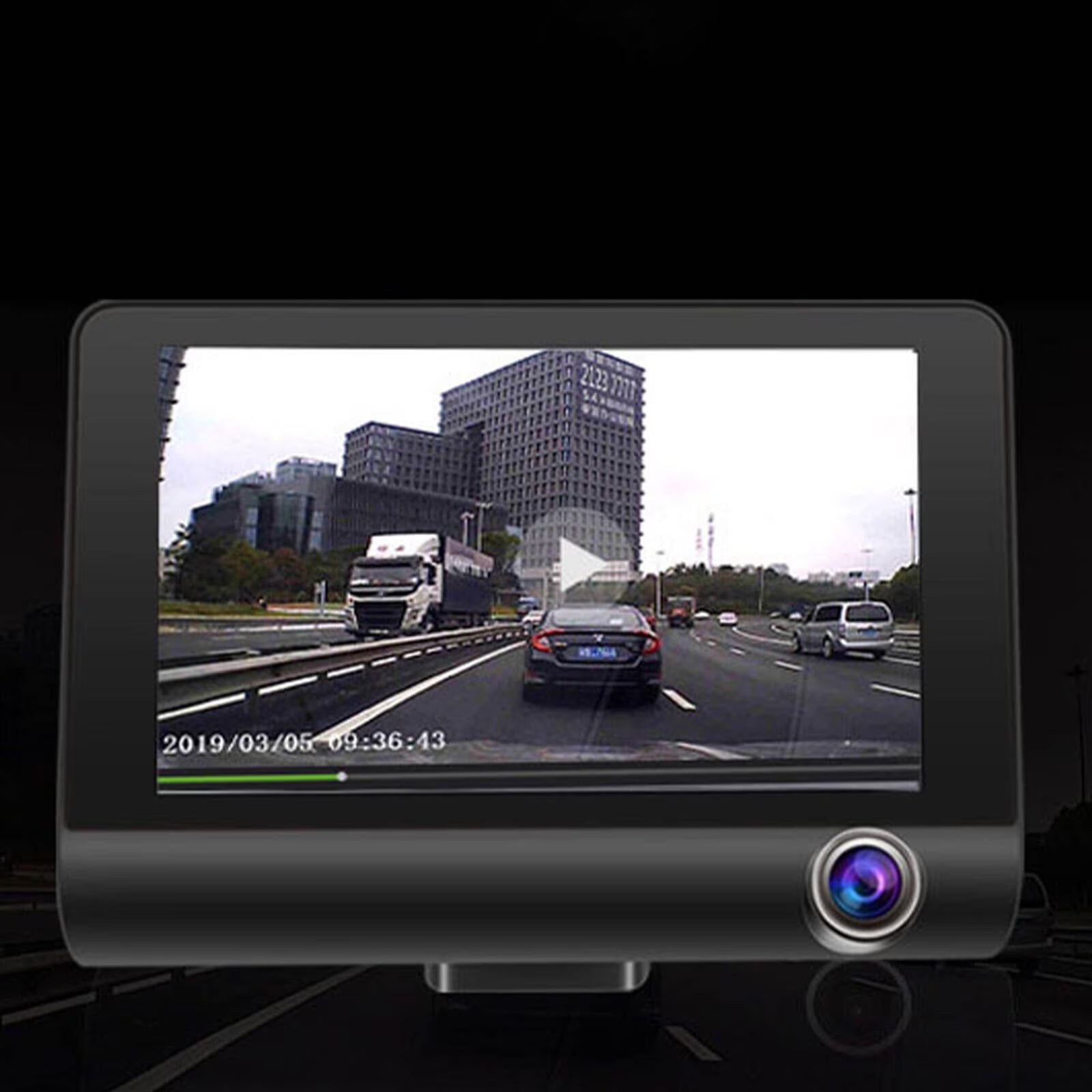 ACDANC Dash Cam Front and Rear,4 Inch Three Lens Dash Camera for Cars,Hd Night Vision Dash Cam Front