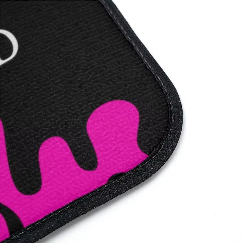 Oni Demon Art Print Car Floor Mat - Japanese Kanji Design for Stylish Teen Car Accessories in Purple