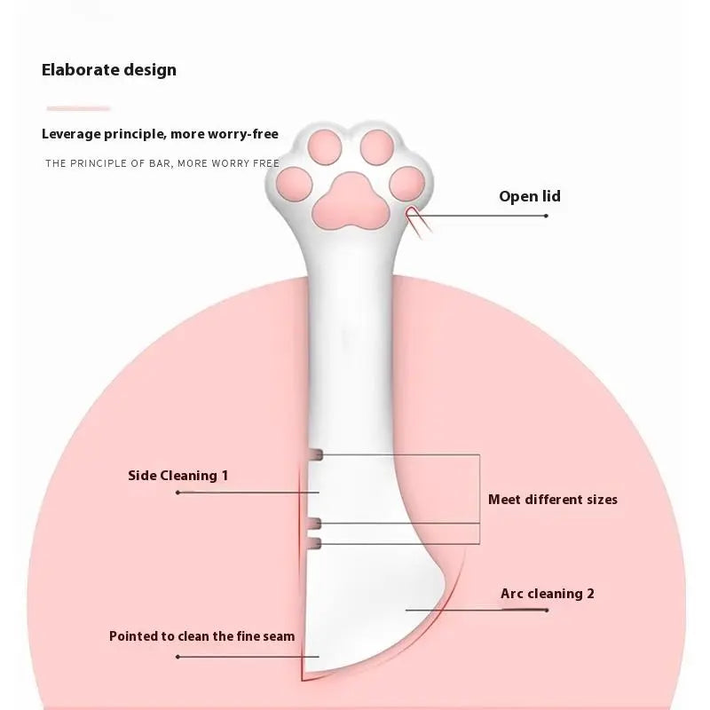 Pet Can Food Feeder Spoon with Cover - 1 Count, Ideal for Dogs and Cats, Essential Pet Feeding Accessory