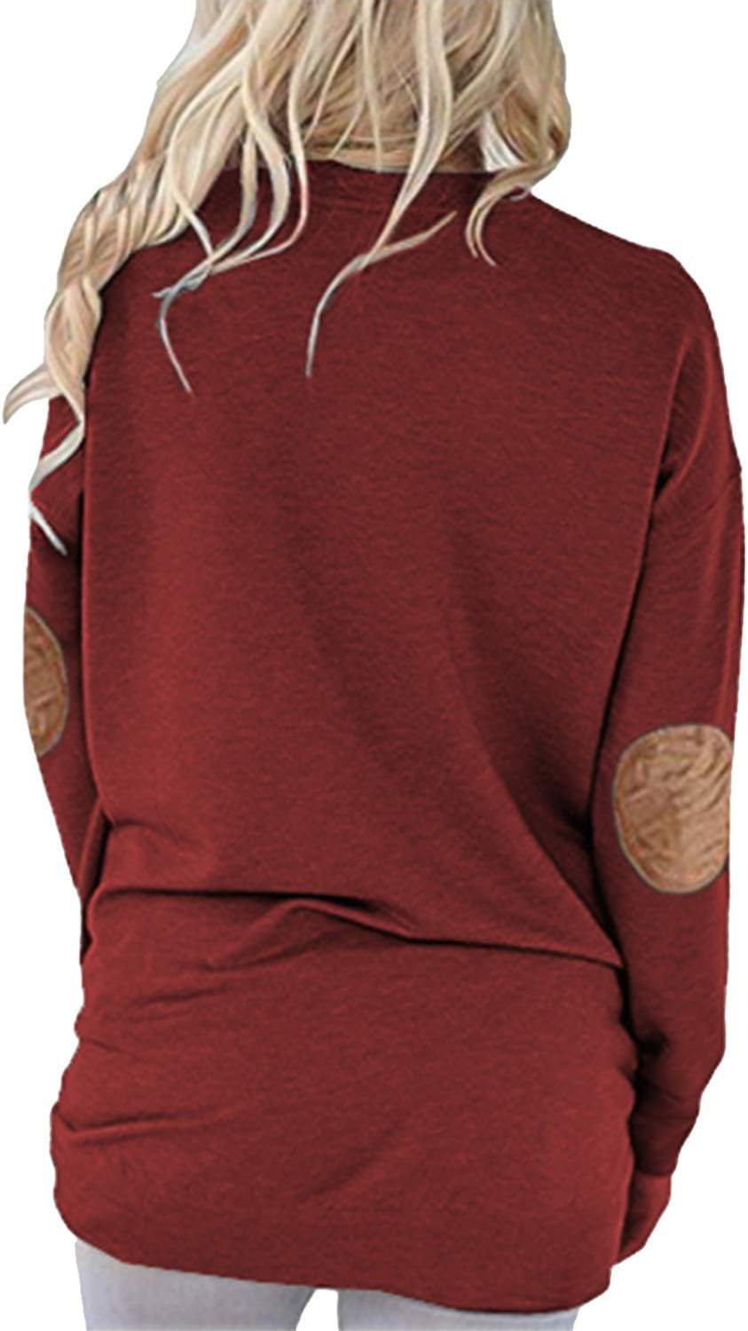 Pink Queen Women'S Mama Bear Shirt Batwing Sleeve Patches Top Wine Red Size M