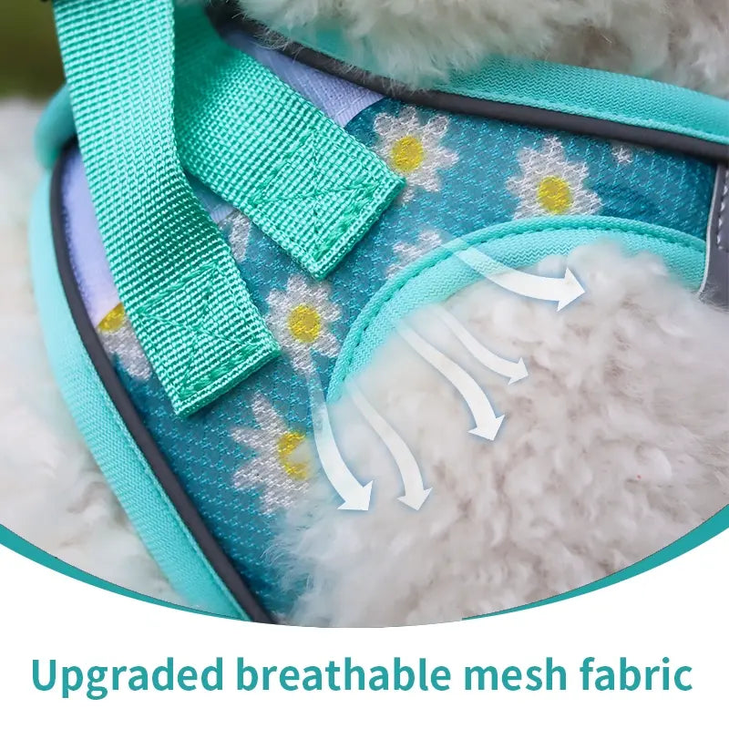 Adjustable Reflective Dog Harness and Leash Set - Durable and Breathable Safety Gear for Outdoor Walking - Pet Accessories for Dogs and Cats