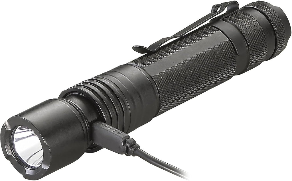 Streamlight Protac HL USB 1000-Lumen Tactical Flashlight - Rechargeable, Multi-Fuel, Includes USB Cable & Holster - Black