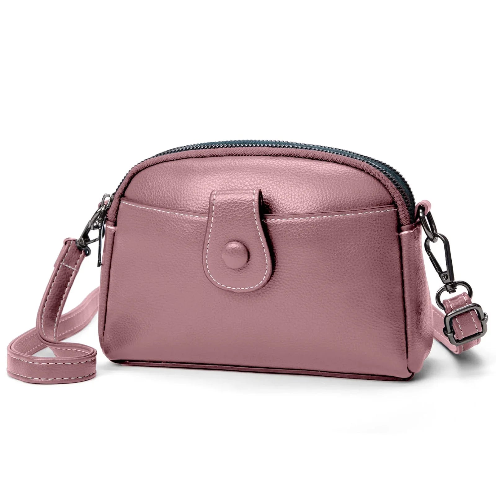 Womens Small Crossbody Bag Shoulder Hand Bags Leather Crossbody Purse for Women Lightweight Adjustable Strap Blue