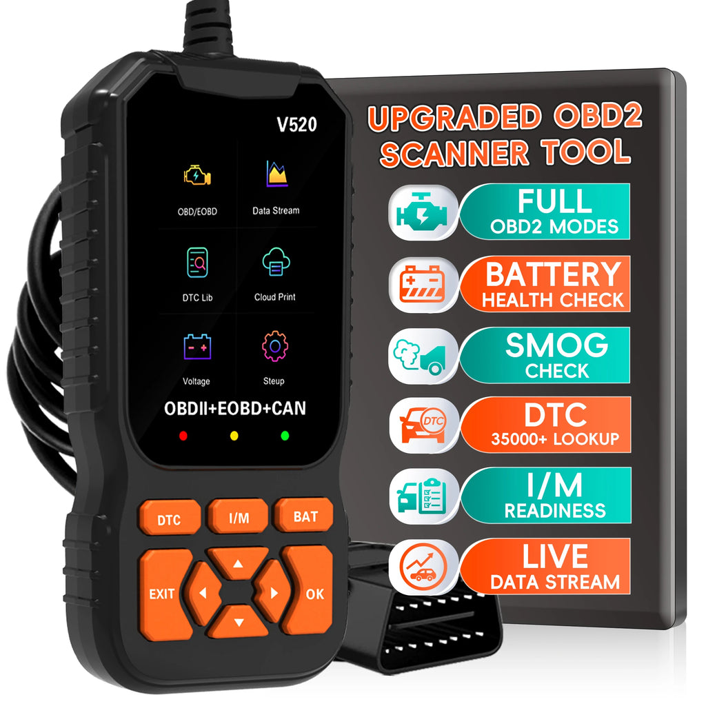 Professional OBD2 Scanner Diagnostic Tool, Enhanced Check Engine Code Reader with Reset OBDII/EOBD Car Diagnostic Scan Tools