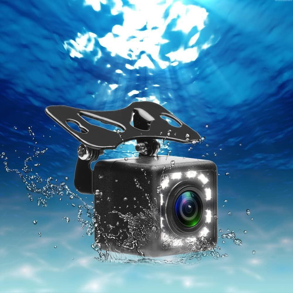Car Backup Camera, Rear View Camera Ultra HD 12 LED Night Vision,Waterproof Reverse Camera 170° Wide View Angel for Universal Cars,Suv,Trucks,Rv and More (HD)