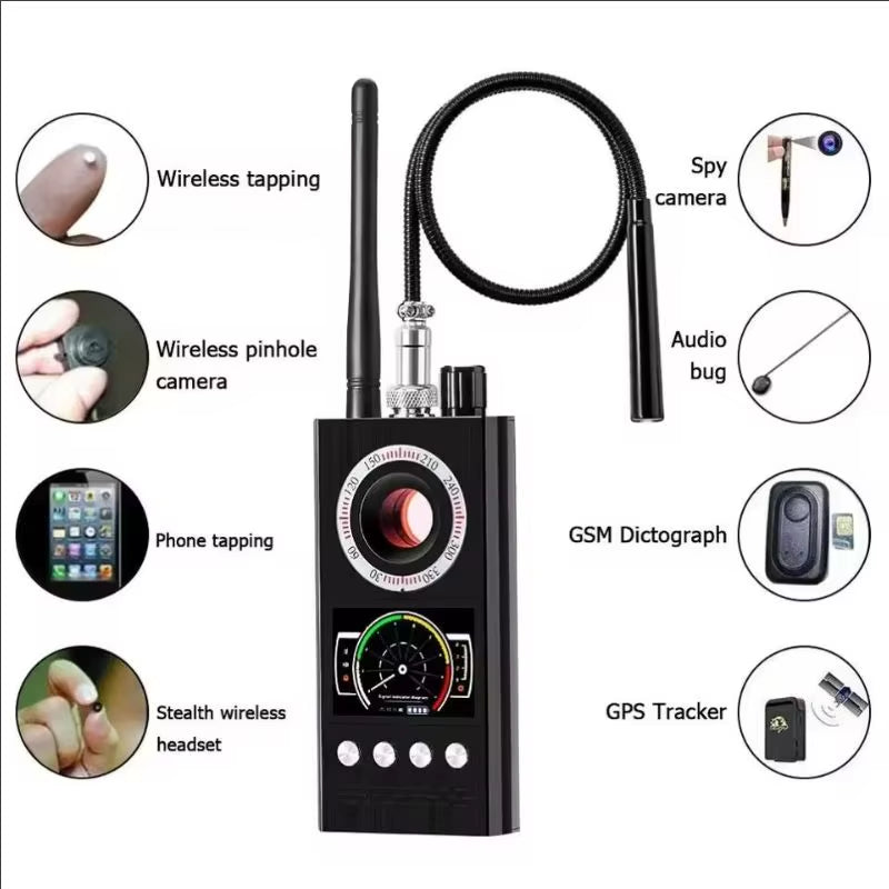 Professional anti Spy Camera Detector K68 Bug Scanner Security Protection RF Signal Cam Hidden Gadgets Car GPS Tracker Finder