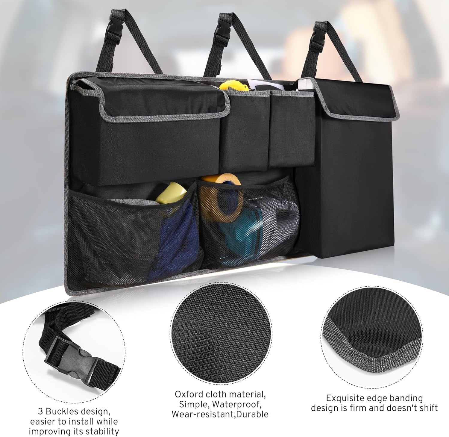 Ultimate Jeep Trunk Organizer & Backseat Hanging Bag - Fits Wrangler, Grand Cherokee, Renegade, Cherokee, Compass & More (2000-2026)